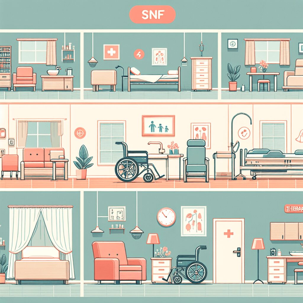 explore SNF Facility flat illustration style